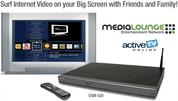 Surf Internet video on your big screen with friends and family!