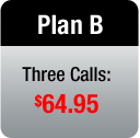 Plan B - 3 calls: $64.95